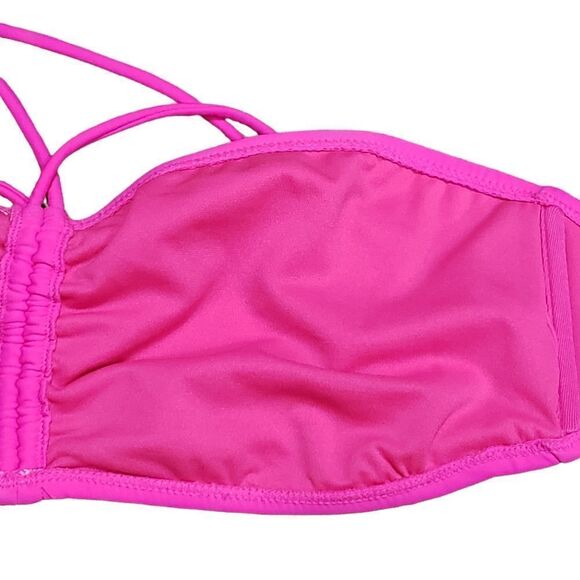 OP Bright Pink 2-pc Bandeau Bikini Set XLARGE - Picture 12 of 16